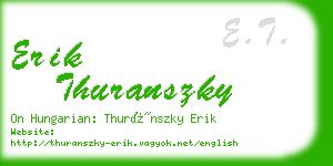 erik thuranszky business card